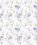 blue Rose bouquet design Seamless pattern with White background
