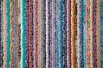 a closeup of some colored striped fabric