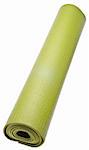 Rolled Green Yoga Mat Isolated on White with a Clipping Path.