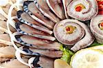 various sliced fish for your web site