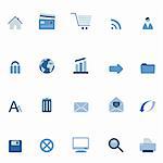 Internet and web symbols icon set