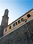 The ancient and famous Lanterna lighthouse, a symbol of the city of Genoa