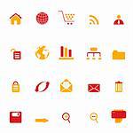 Internet, web and e-commerce symbols icon set