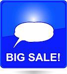 Message icon sign big sale Bubbles with shadow
