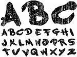 Hand Drawn Grungy Font - Highly detailed and separately grouped vectors