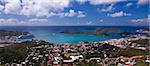 Aerial view of Charlotte Amalie Harbour in St Thomas