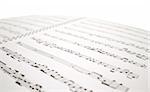 music note sheet isolated on white background