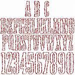 alphabet abstract letters, vector art illustration