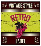 Vintage Label Grape Variant of design of a label for wine