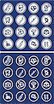 Medicine and Health vector icons in blue