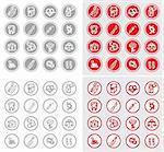 Medicine and Health vector icons, Medical illustration
