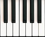 One octave on piano keyboard