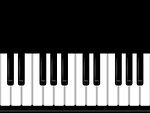 Piano Keyboard Black and White Background Illustration