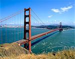 Golden Gate Bridge, San Francisco, 1930-1937. -offre une vue sur la baie