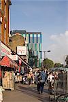 Idea Store, Whitechapel, London, 2005. View along Whitechapel Road. Architects: Adjaye, Associates