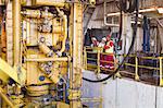 Workers on oil rig