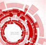 Abstract red technical background with place for your text