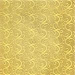 Wallpaper with golden vintage pattern