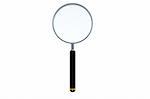 Magnifying glass isolated on white background