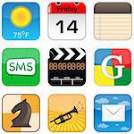 Set Of Icons For Mobile Phones And Web Apps