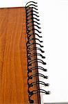 wooden notebook close up isolated for you