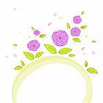 Beautiful card with roses. Vector illustration  with space for your message