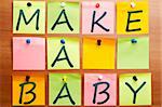 Make a baby made by post it