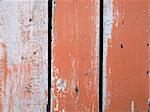 Surface of old wood Paint over with white and orange