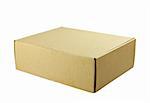 Cardboard box with a clipping path isolated on a white background