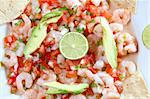 camaron shrimp ceviche raw seafood salad Mexico chili sauces