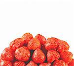 fresh sweet strawberries isolated on white background
