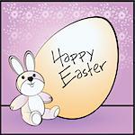 Vector illustration - Easter Egg for Easter holiday celebration from a cute bunny