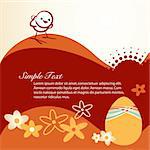 Vector illustration - Chicken and Egg for Easter holiday celebration