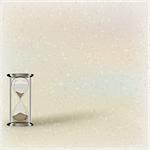 abstract illustration with hourglass on beige background