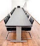 Conference table and chairs in office