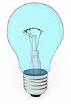 Old electric bulb on a white background - a vector illustration eps8