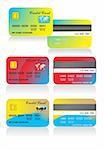 Credit card design, vector illustration