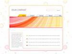 Vector - White Website Layout Template in Red and Yellow Colors