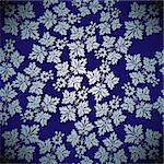 Blue seamless wallpaper pattern, vector. EPS include