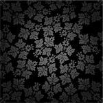 Black seamless wallpaper pattern, vector. EPS include
