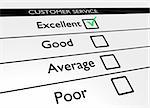 Illustration of a customer service poll