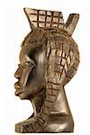 Handmade ebony african statuette of a woman