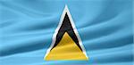 High resolution flag of Saint Lucia