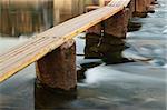 Wooden bridge on the Tuo river in Fenghuang county, Hunan province, China