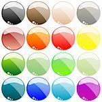 web buttons isolated on white background, abstract art illustration