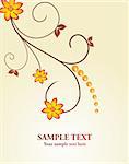 Floral decorative background for holiday card. Vector