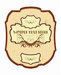 Illustration of vintage label, wine. Vector