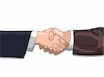 Shaking Hands over a white background