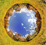 panoramic image looks like planet. Ecology and space concept