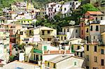 Italy. Cinque Terre. Colorful houses of Riomaggiore village